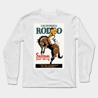 California Rodeo Salinas USA 1930s Vintage Poster Long Sleeve T-Shirt